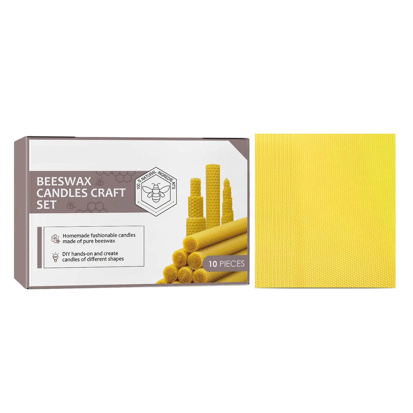 Handmade Beeswax Taper Candles – Craft Set