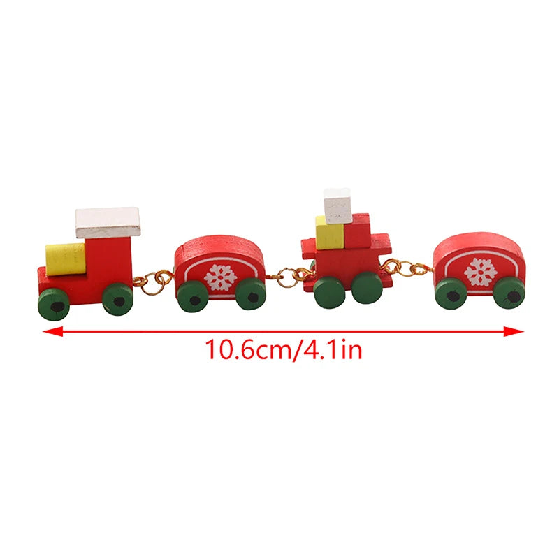 Christmas Handmade Wooden Music Box DIY Car Train Assembly Music Box Base Small Ornament Micro Landscape New Year Navidad Gift