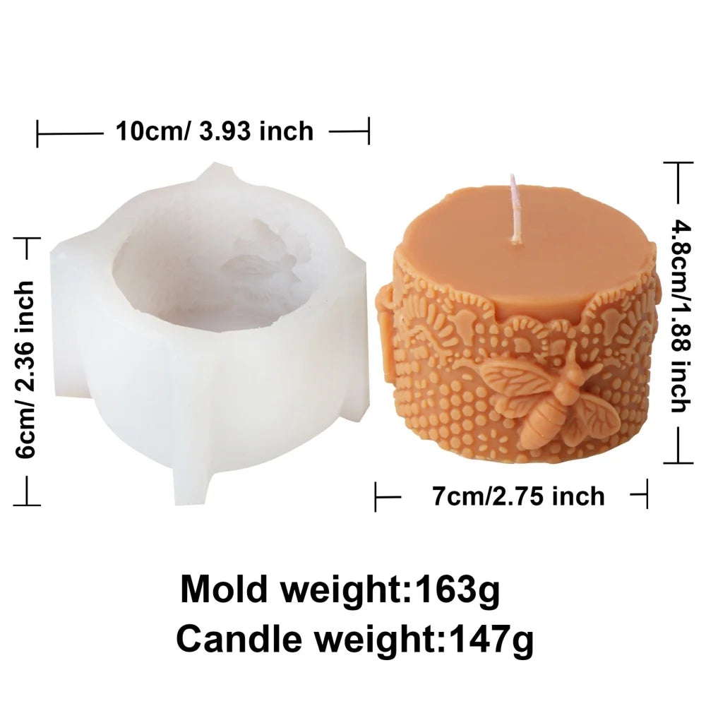 Honeybee Beehive Soybean Wax Pillar Mold
