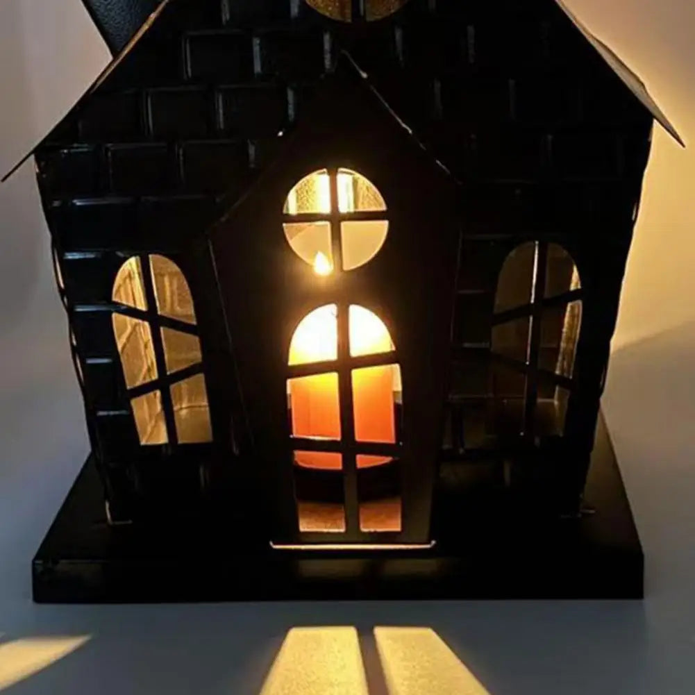 Halloween Haunted House Candle Holder