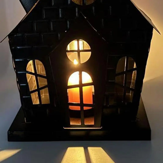 Halloween Haunted House Candle Holder