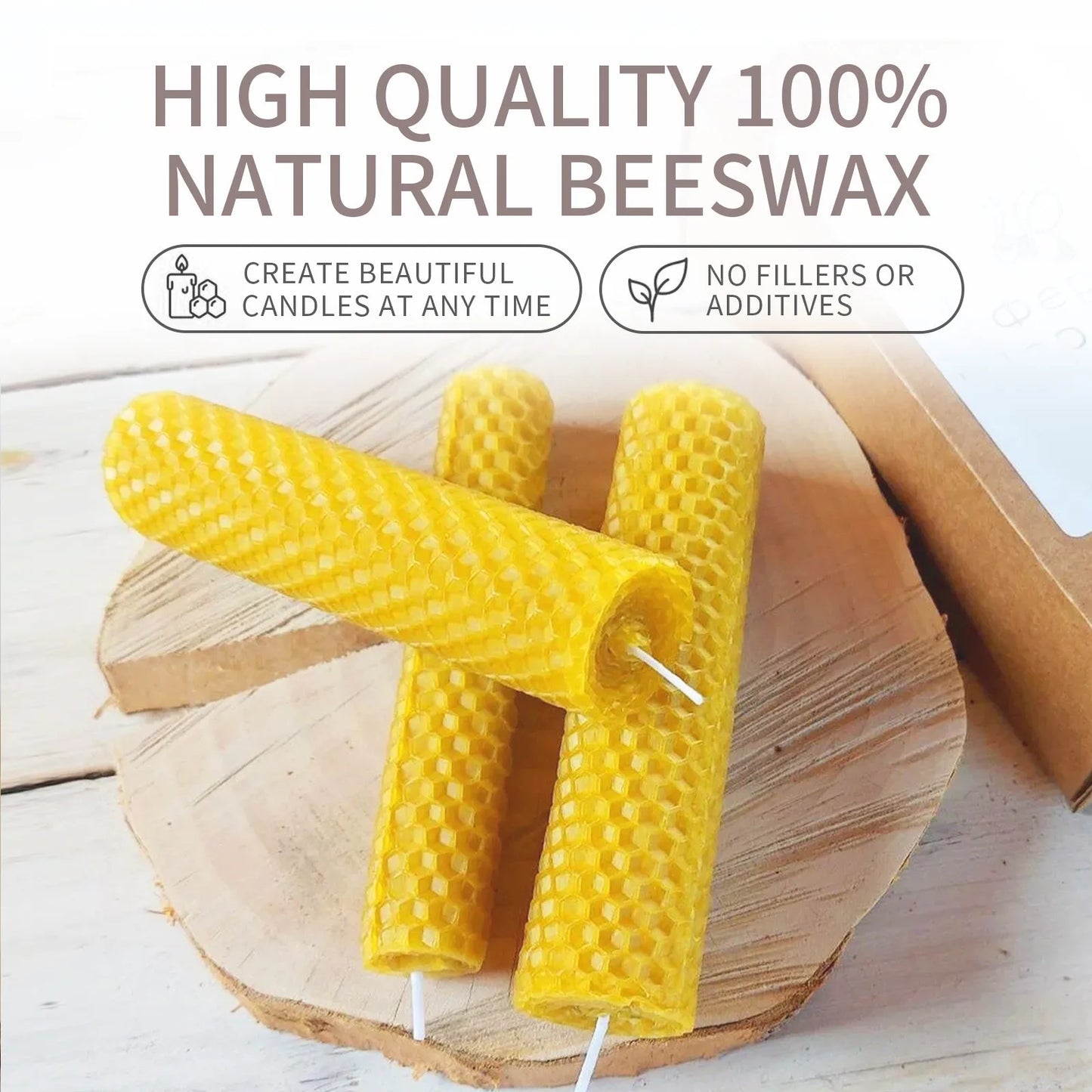 Handmade Beeswax Taper Candles – Craft Set