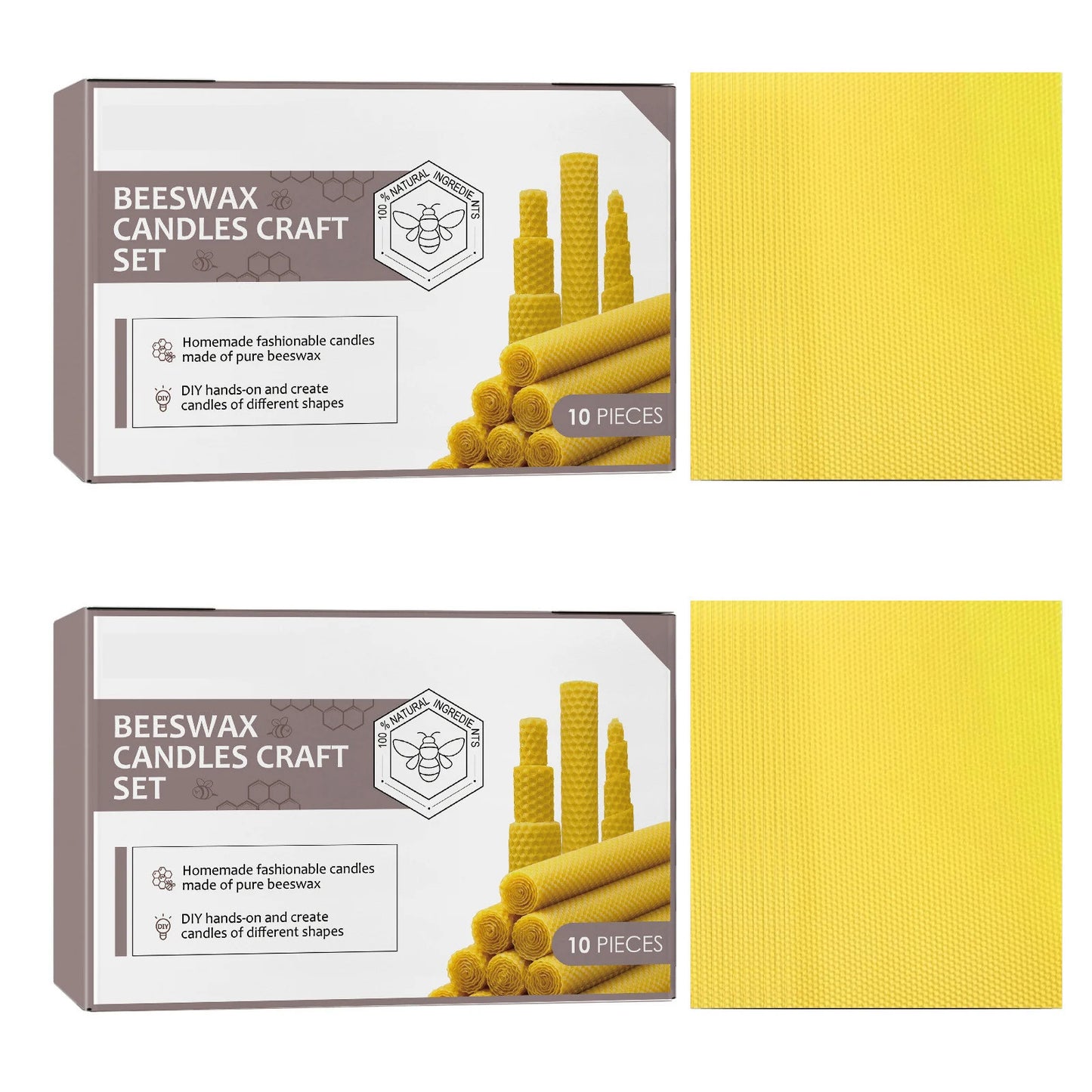 Handmade Beeswax Taper Candles – Craft Set