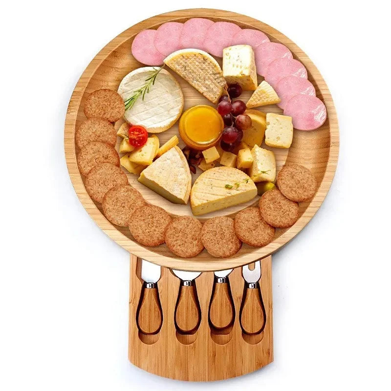 Bamboo Cheese Board Set with Knife