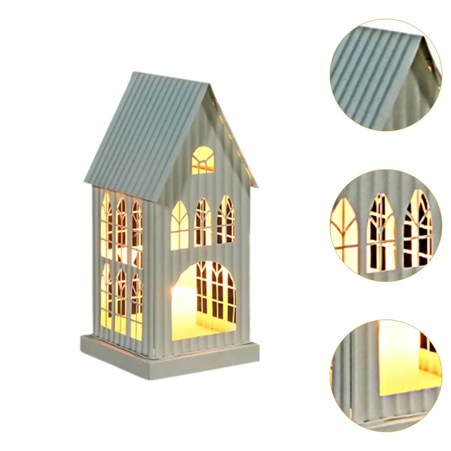 Rustic Village House Candle Holder – Iron Tealight Lantern