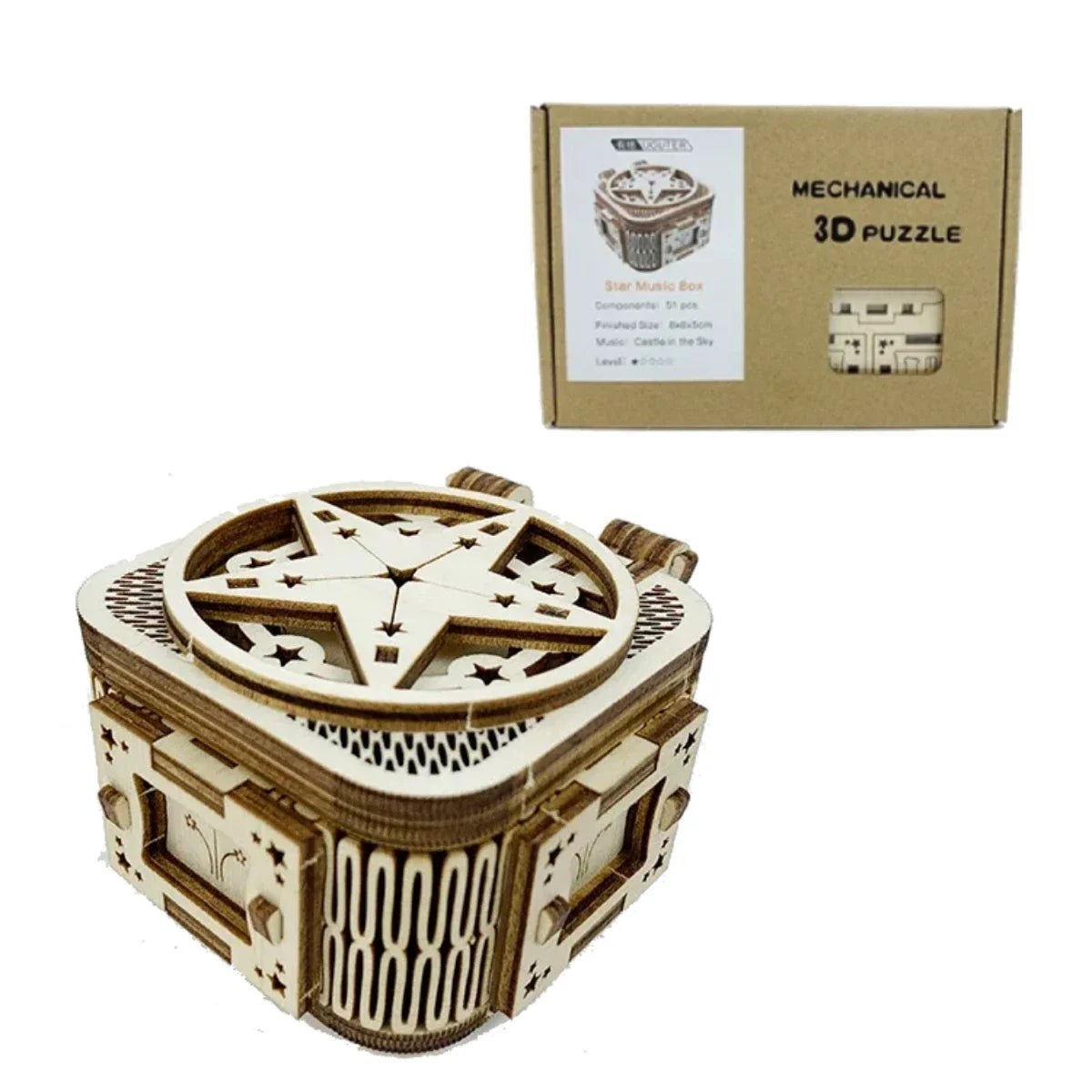 3D Spring Mechanism Music Box Do It Yourself Set