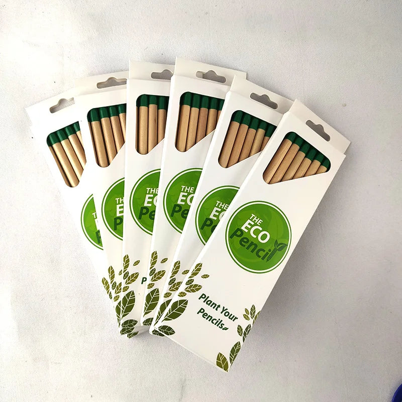 Plantable Wooden Pencils – With Flower, Herb & Vegetable Seeds