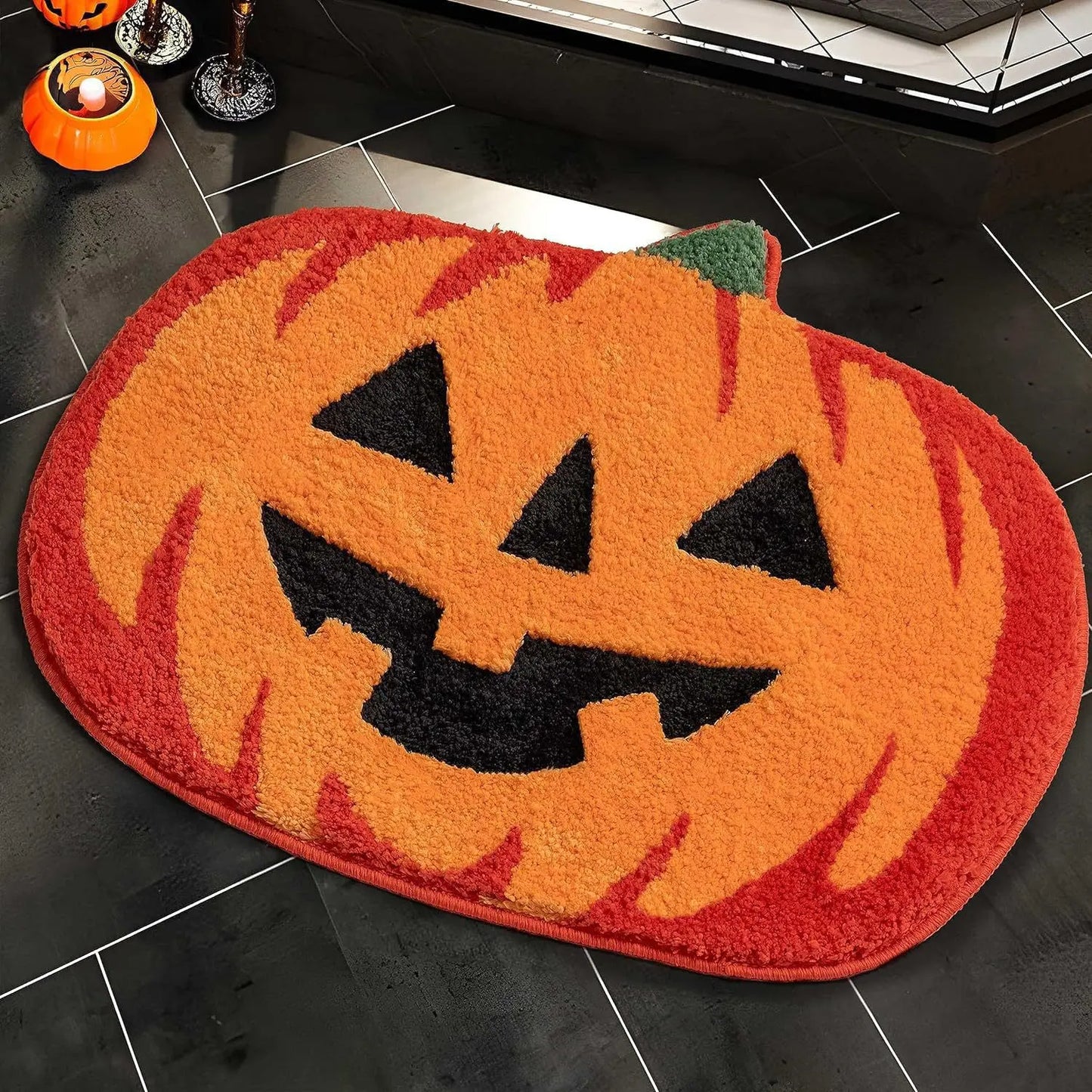 Halloween Pumpkins floor door mat