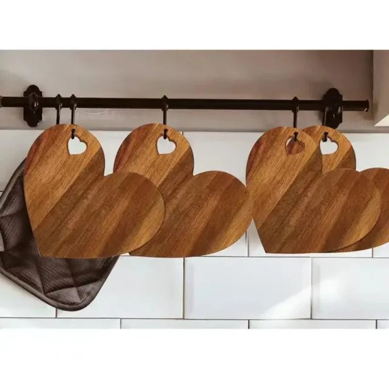 Heart-Shaped Acacia Wood Cheese & Cutting Board