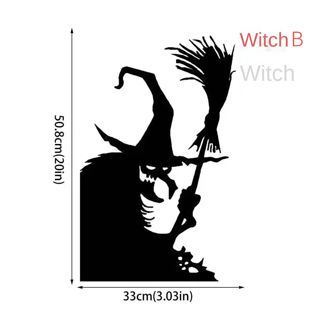 Halloween Scary Witch Door Window Decoration Sticker