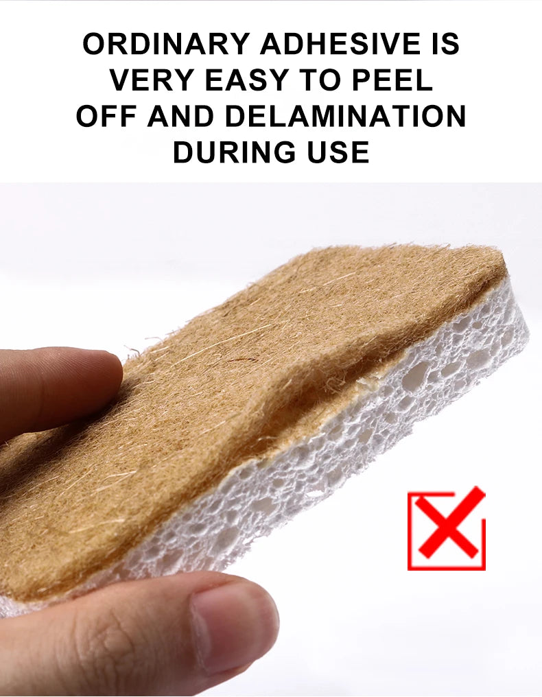 Natural Sisal & Wood Pulp Cotton Cleaning Pads  3PCS