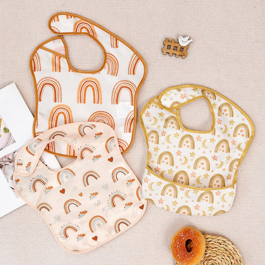 3-Piece Waterproof Baby Bib Set