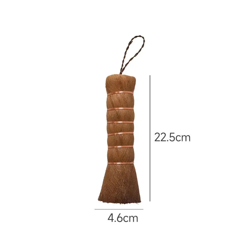 Natural Household Cleaning Broom, Coconut Palm, Silk Cup, Tea Set Brush, Tea Table Cleaning Brush, 1 Piece