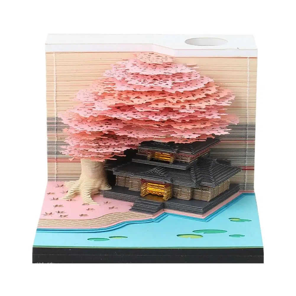 📅 2026 3D Paper Desk Calendar with LED Light