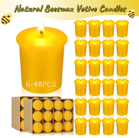 Natural Beeswax Tealight Candles – Handcrafted, Smokeless & Eco-Friendly