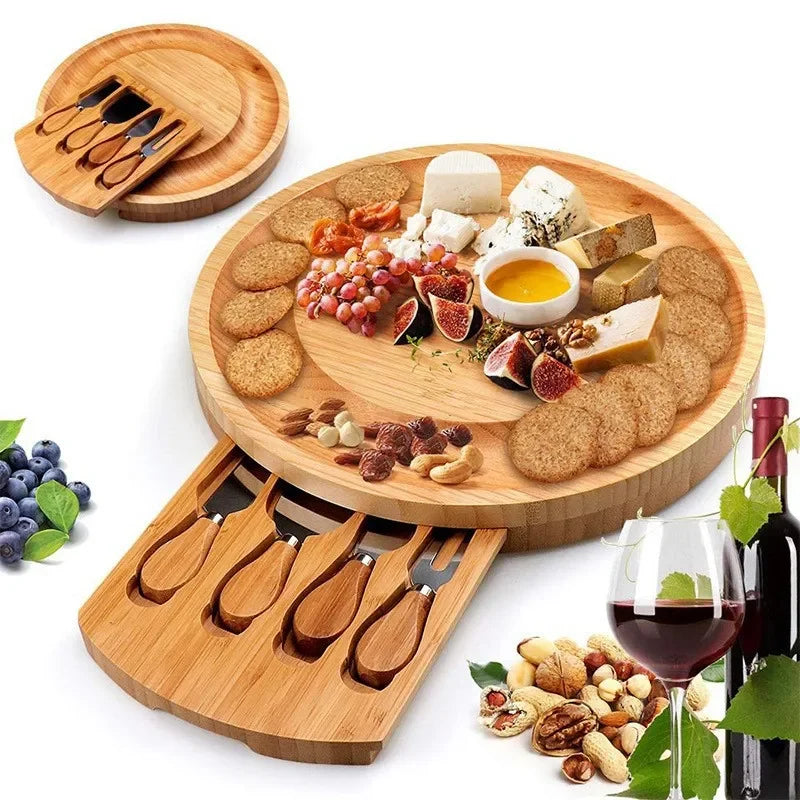 Bamboo Cheese Board Set with Knife