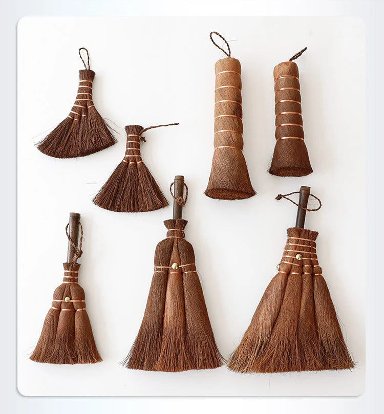 Natural Household Cleaning Broom, Coconut Palm, Silk Cup, Tea Set Brush, Tea Table Cleaning Brush, 1 Piece