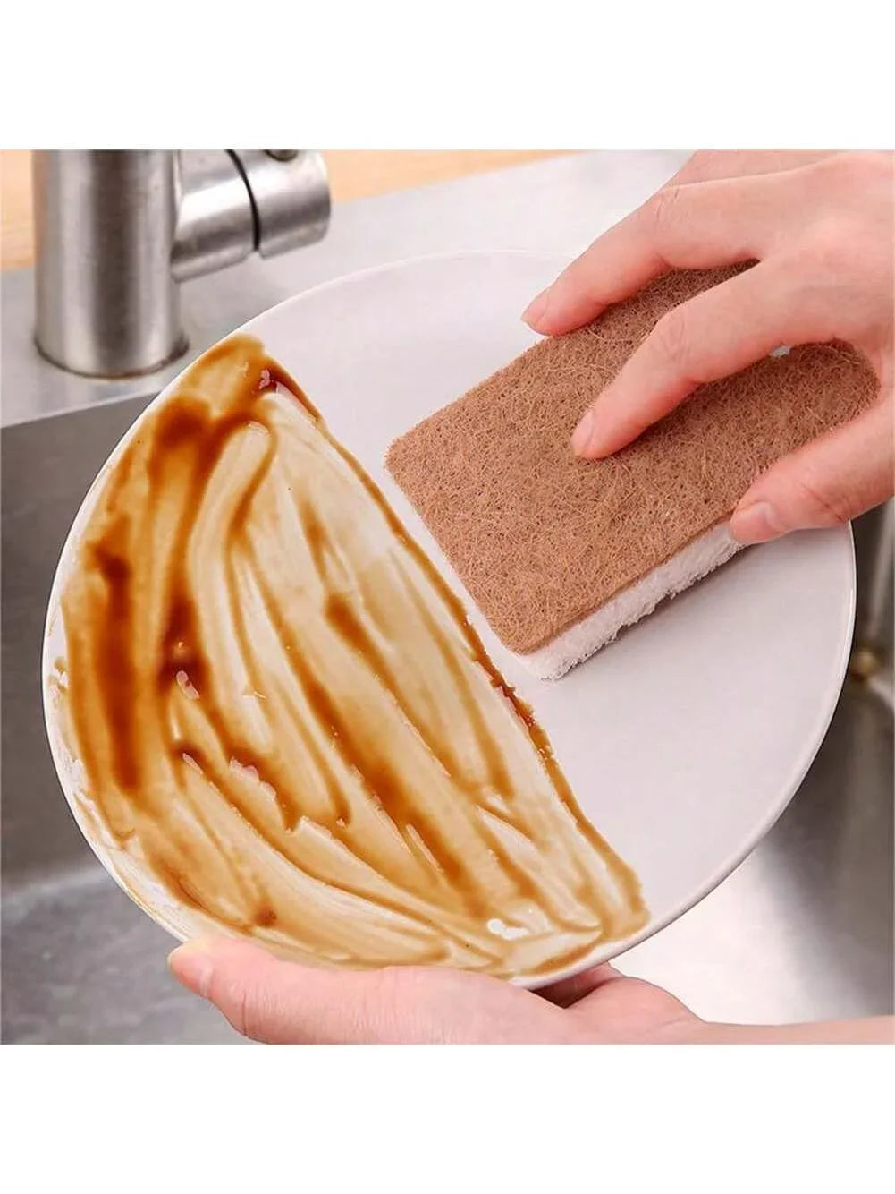 Cellulose & Coconut Scrubbing Sponge 3-6-Pack