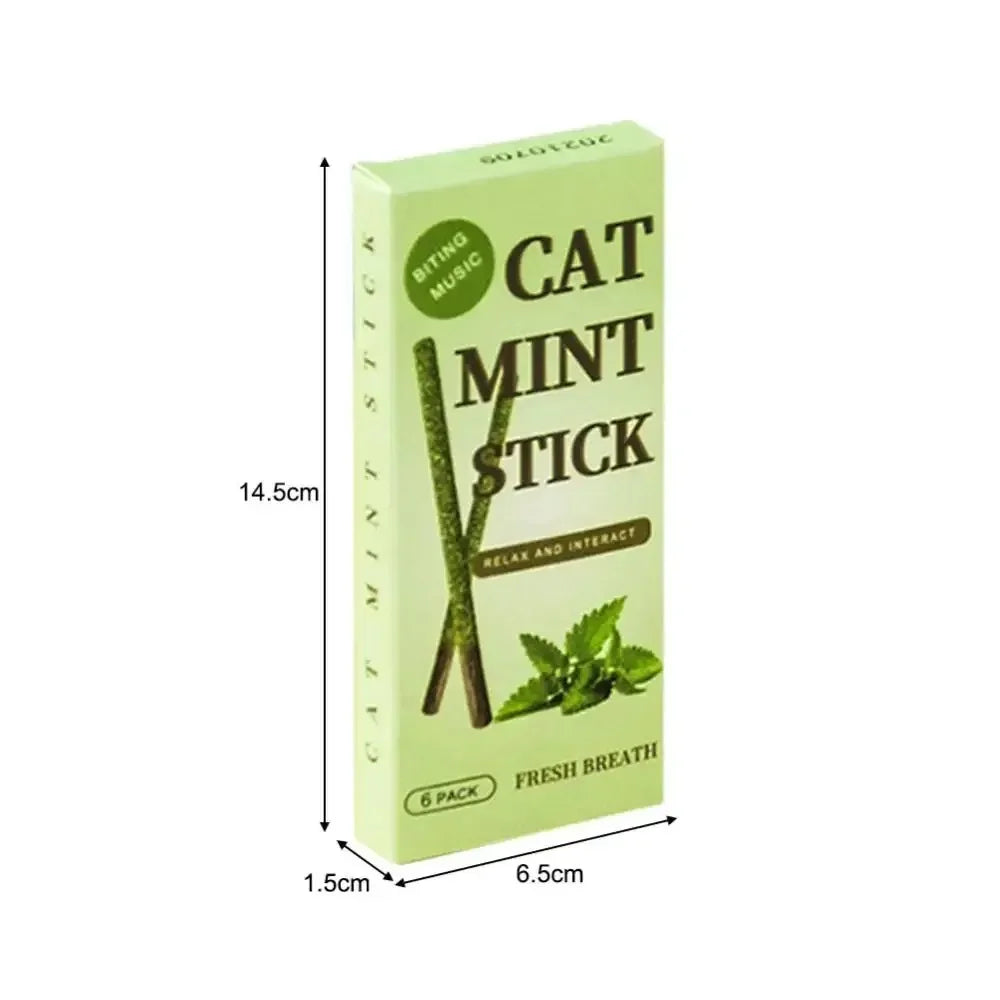 6pcs Natural Cat Stick Mint