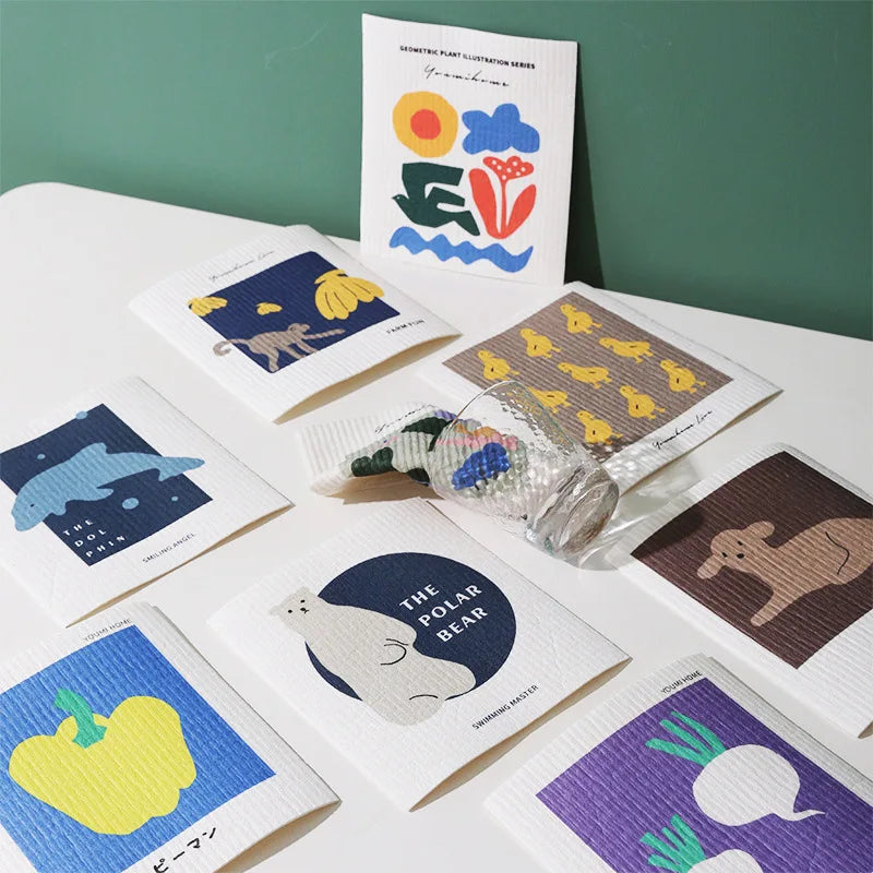 Germany Cotton Pulp Cellulose Sponge Kitchen Cloth