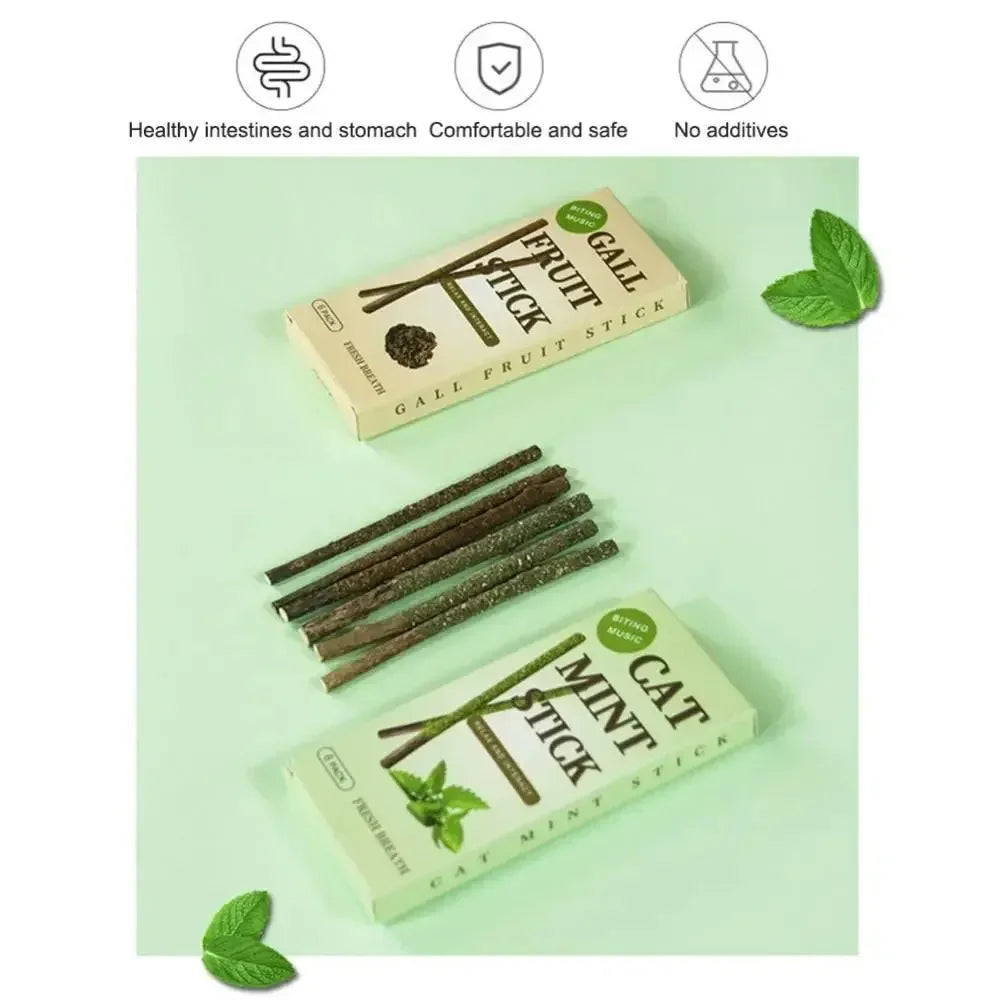 6pcs Natural Cat Stick Mint