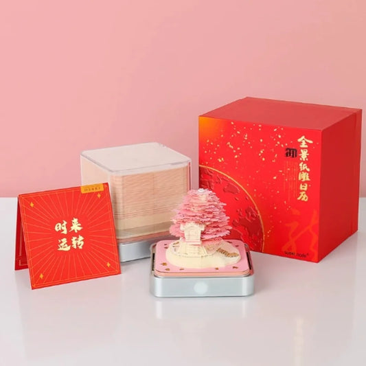 📅 2026 3D Paper Desk Calendar with LED Light