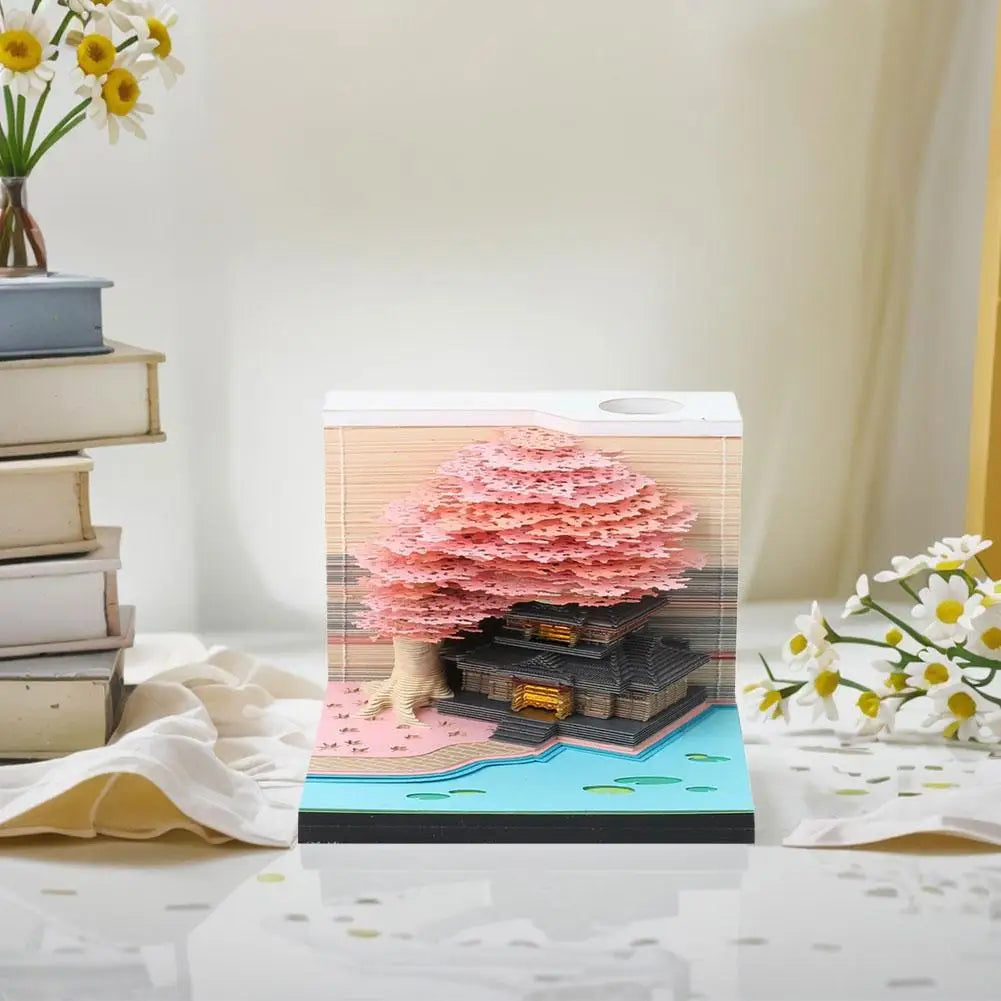 📅 2026 3D Paper Desk Calendar with LED Light