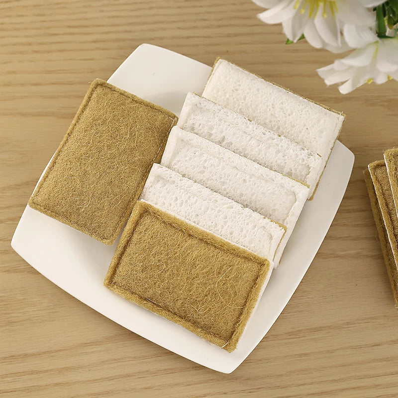 Natural Sisal & Wood Pulp Cotton Cleaning Pads  3PCS