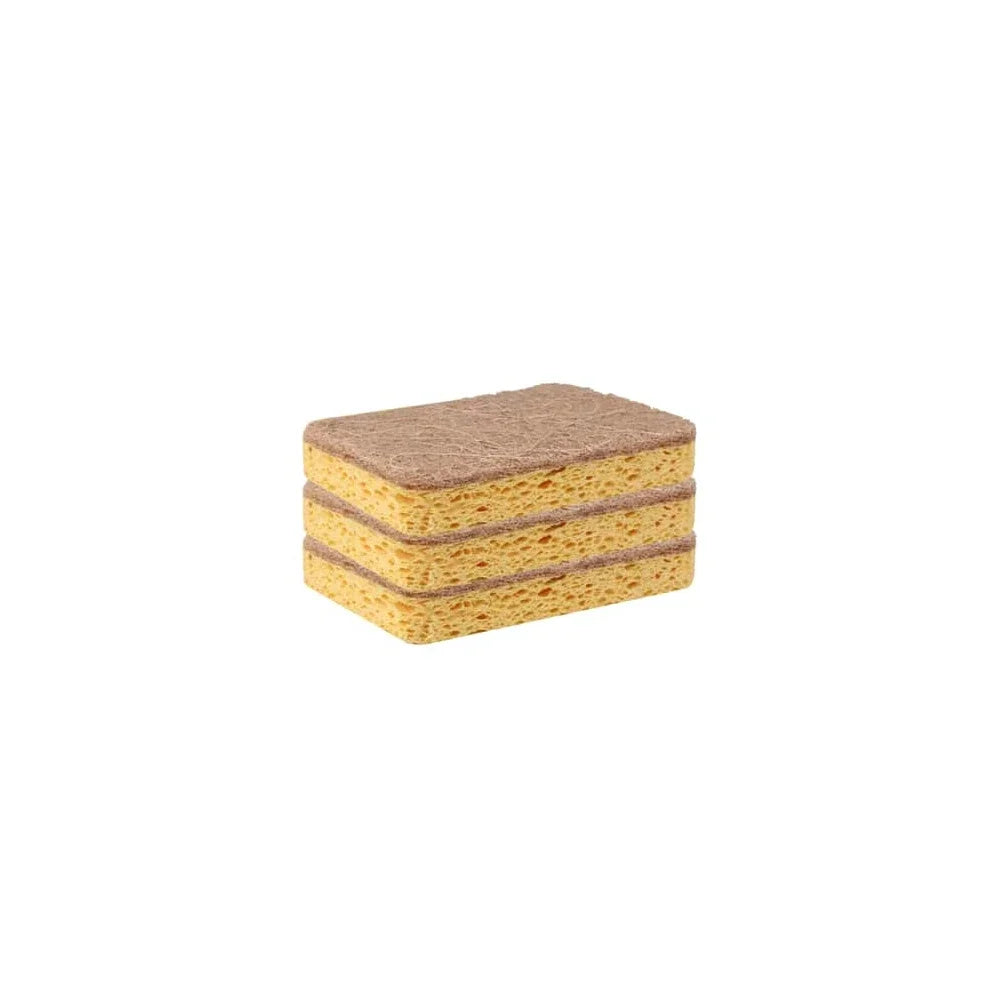 Cellulose &amp; Coconut Scrubbing Sponges (3-6-Pack)