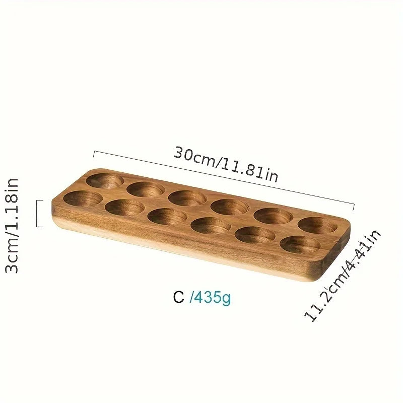 Modern Wooden Egg Storage Box - Multi-Compartment Kitchen Organizer