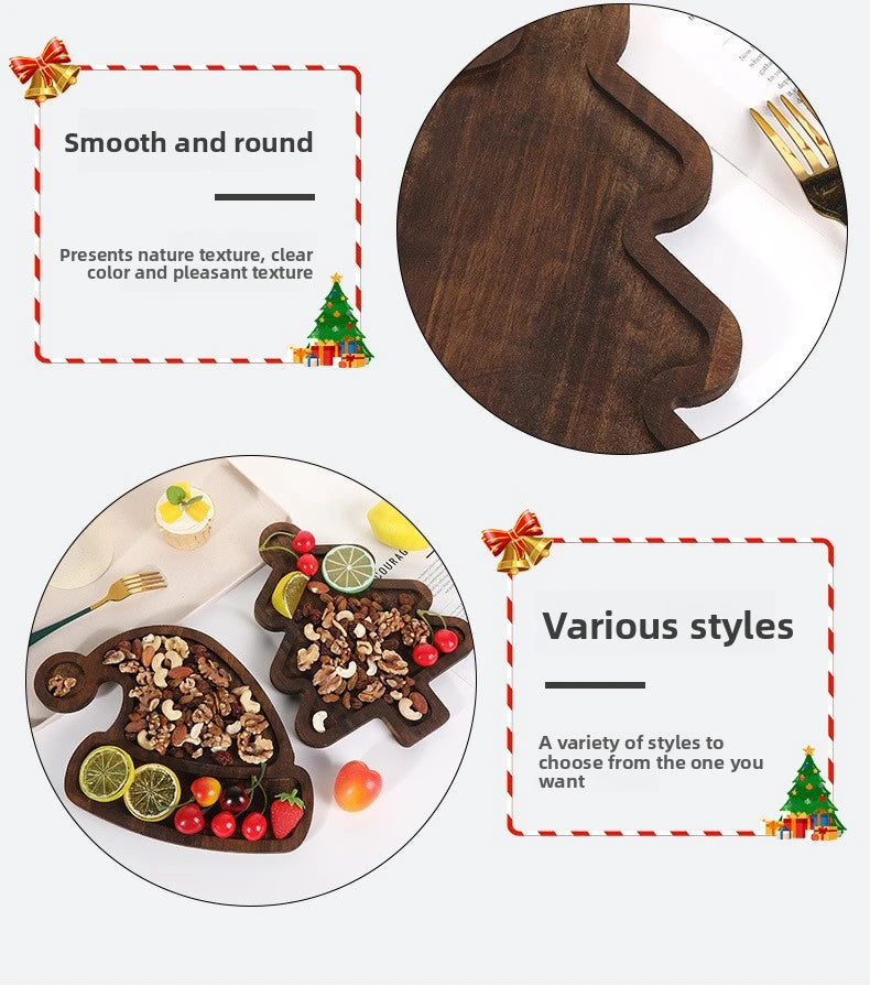 Wooden Christmas Cutlery Trays