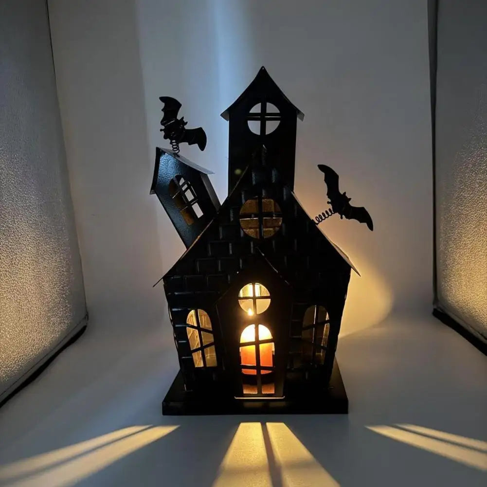 Halloween Haunted House Candle Holder