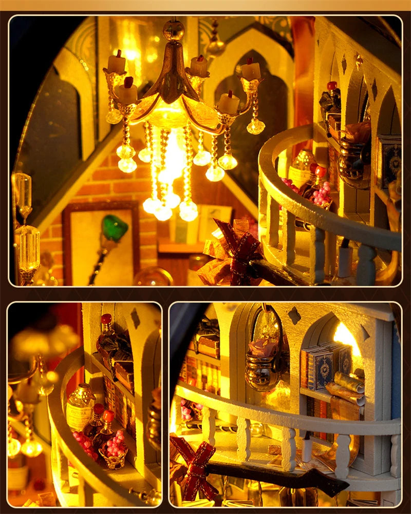 Retro DIY Wooden Book Nook – Magic Restaurant Shelf Insert