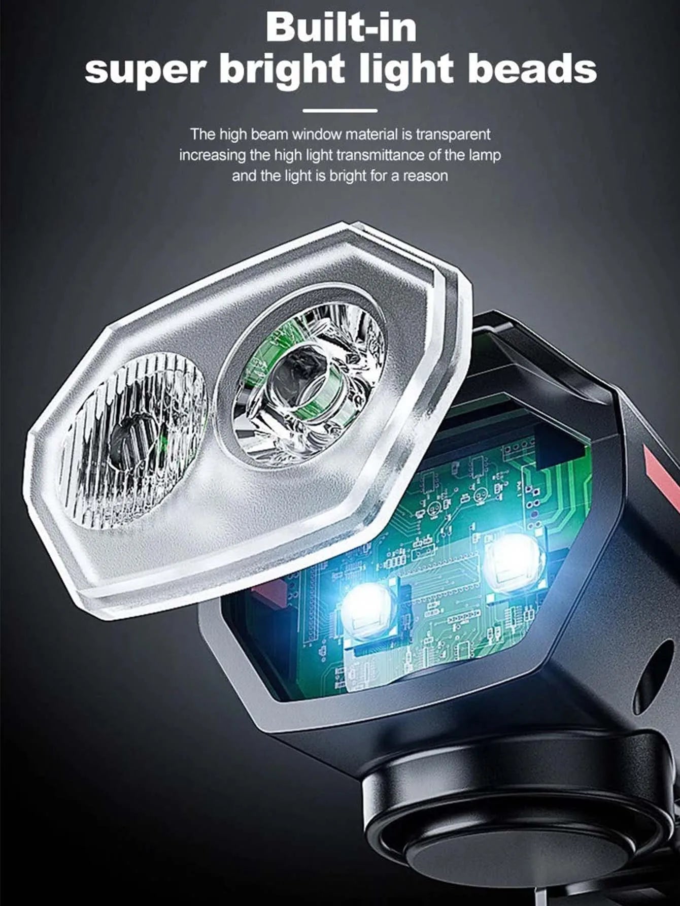 Solar Bike Headlight with Horn & Power Display