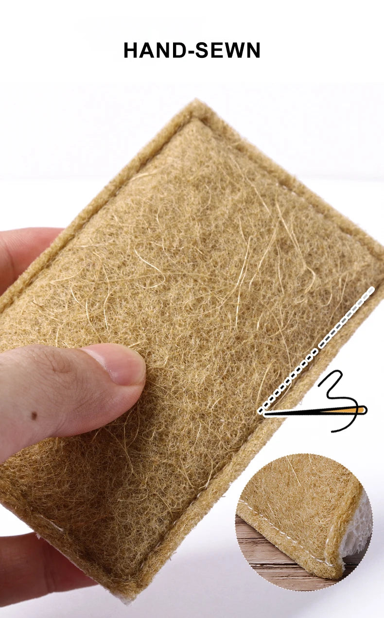 Natural Sisal & Wood Pulp Cotton Cleaning Pads  3PCS