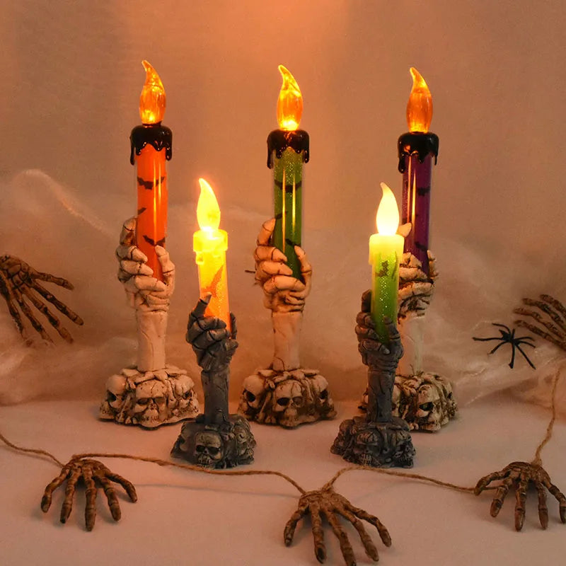 Halloween LED Skeleton &amp; Ghost Hand Candle