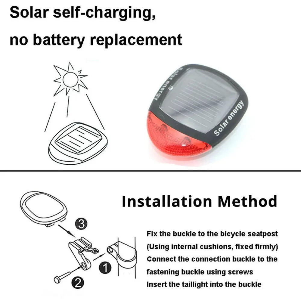 Solar Bicycle Night Riding Safety Lamp