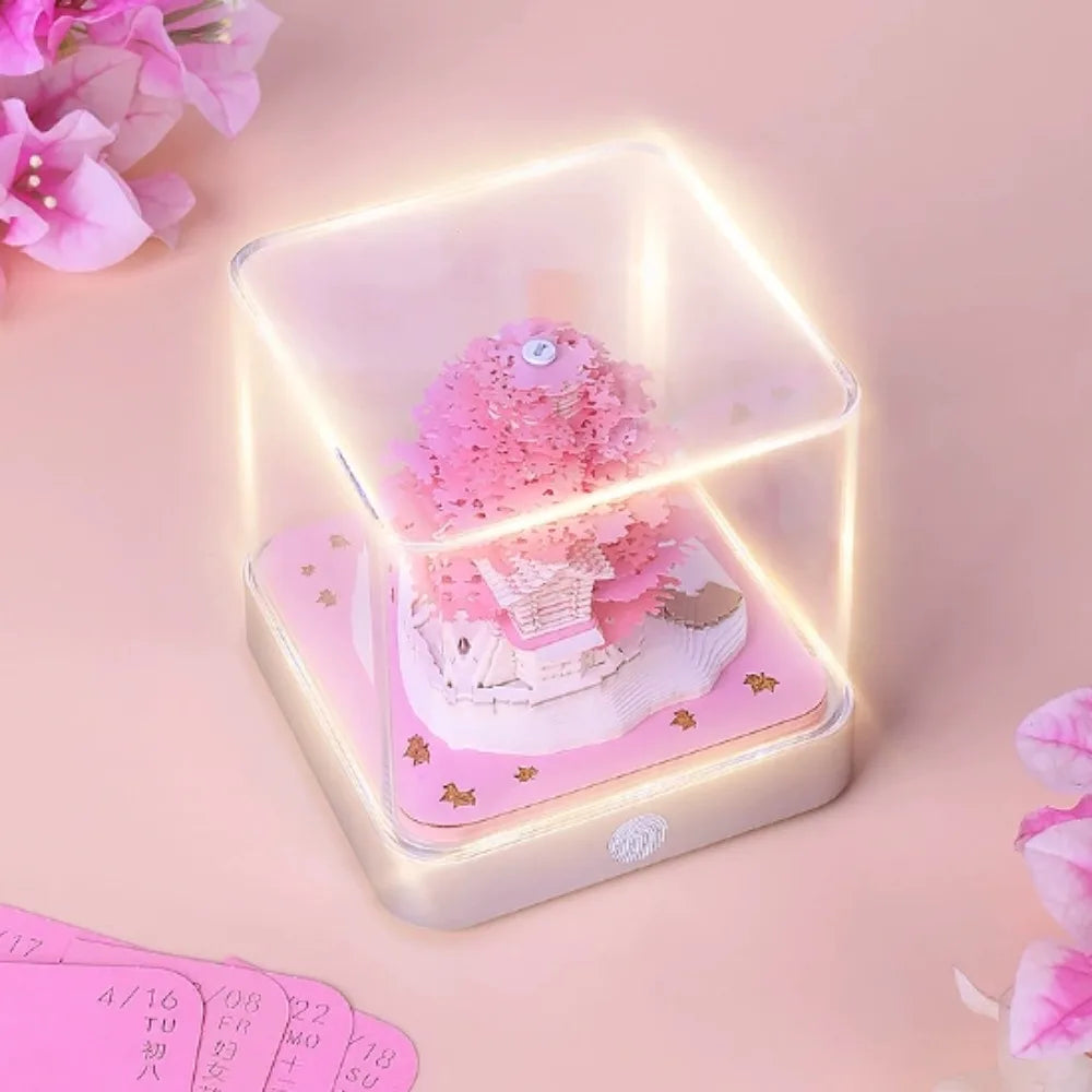 📅 2026 3D Paper Desk Calendar with LED Light