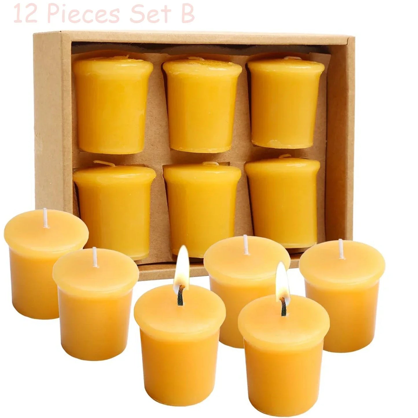 Natural Beeswax Tealight Candles – Handcrafted, Smokeless & Eco-Friendly