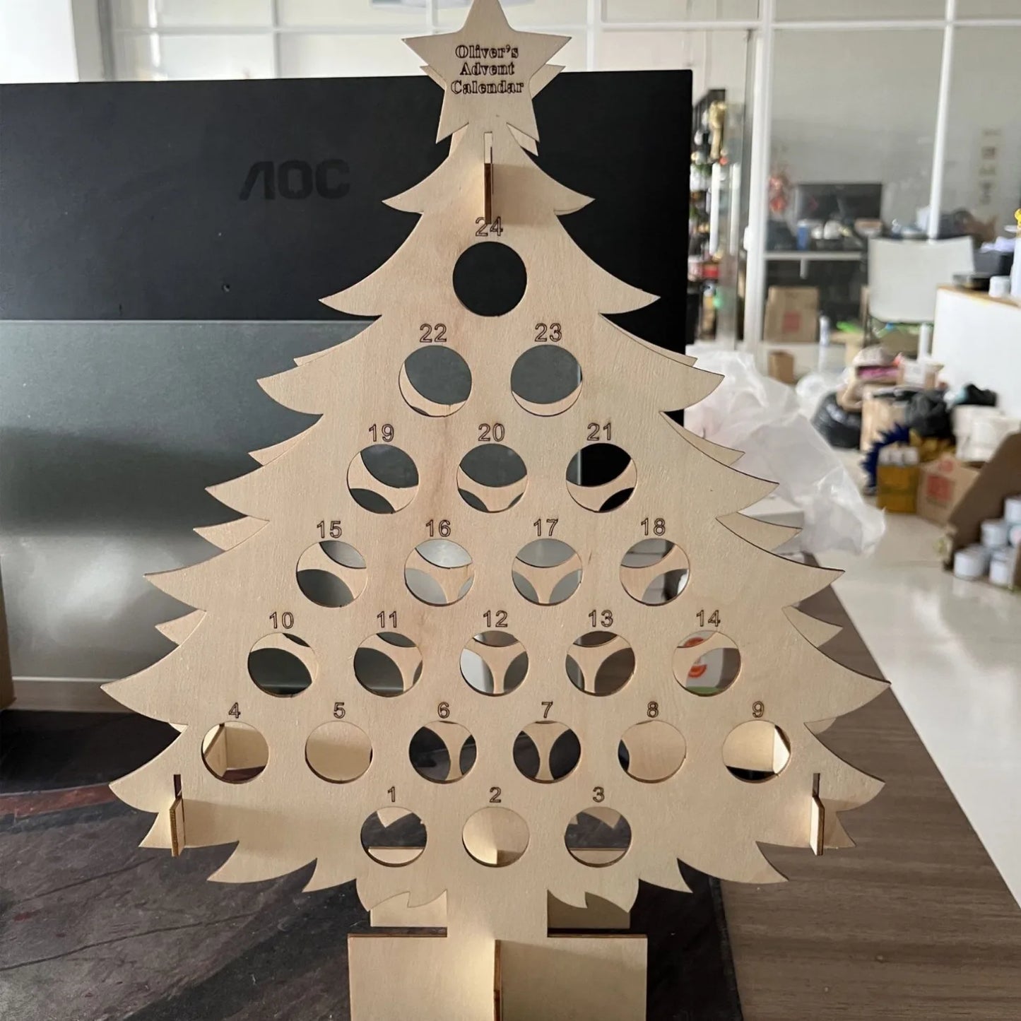 Wooden Christmas Display Stand