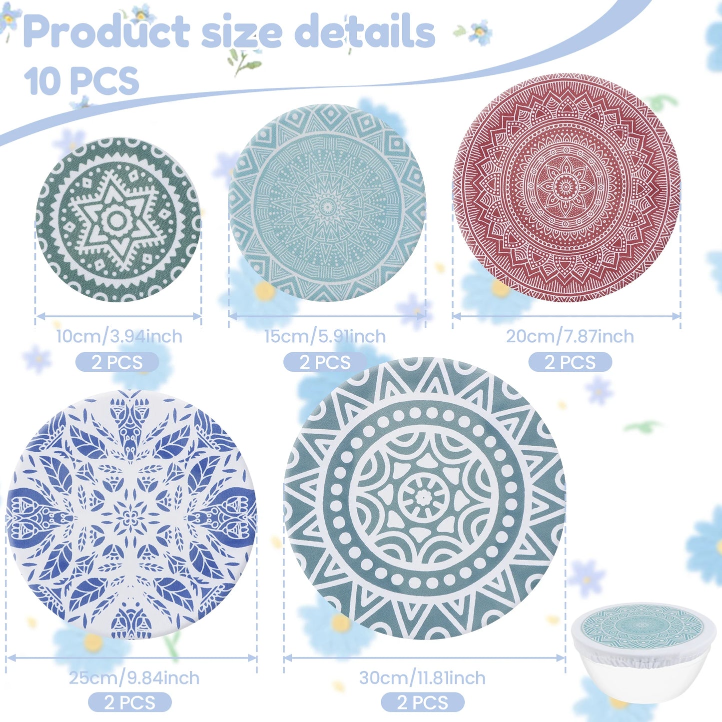 Herbruikbare katoenen komhoezen - set van 10 | Ecologische voedselopslag 