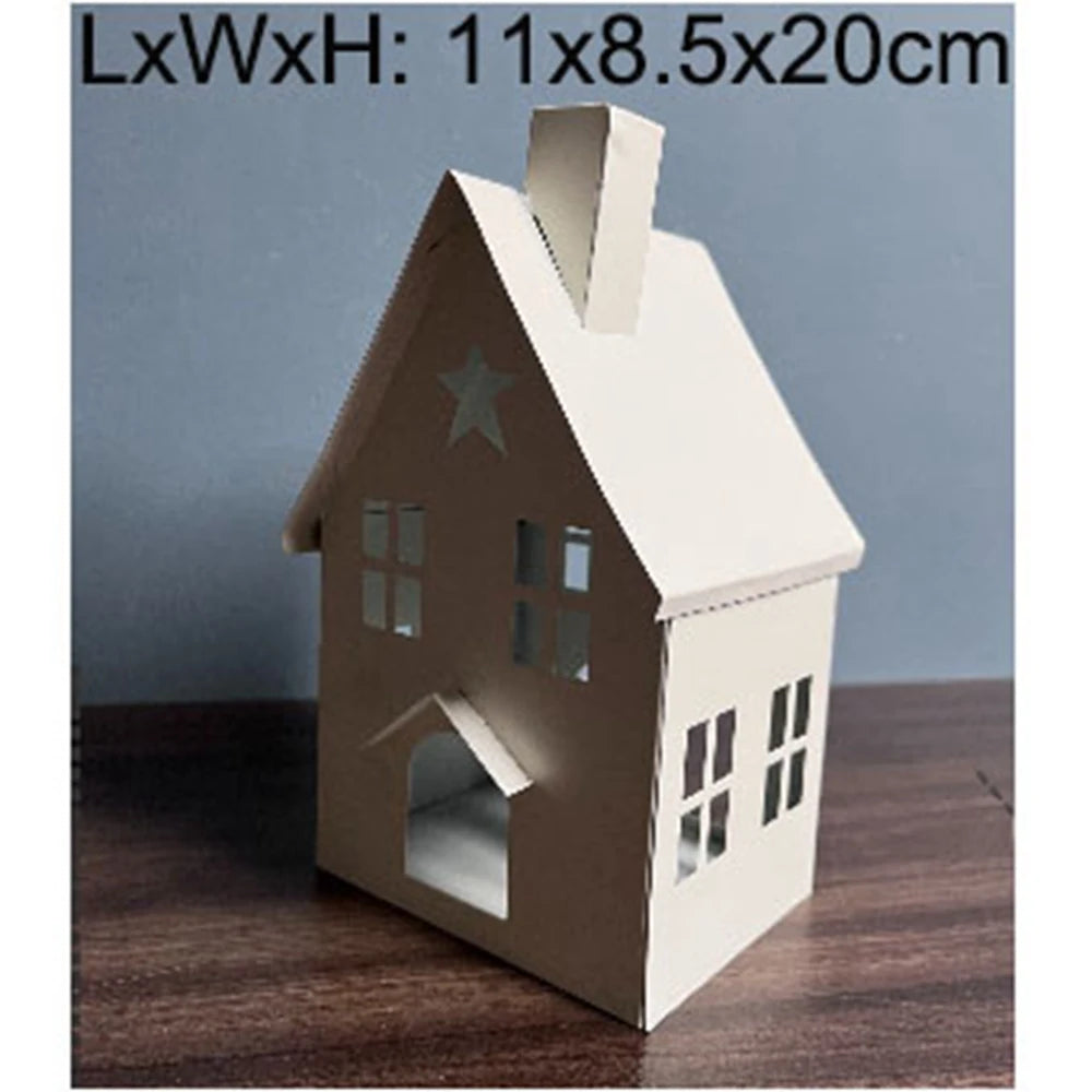 Nordic Hollowed-Out Small House Candle Holder