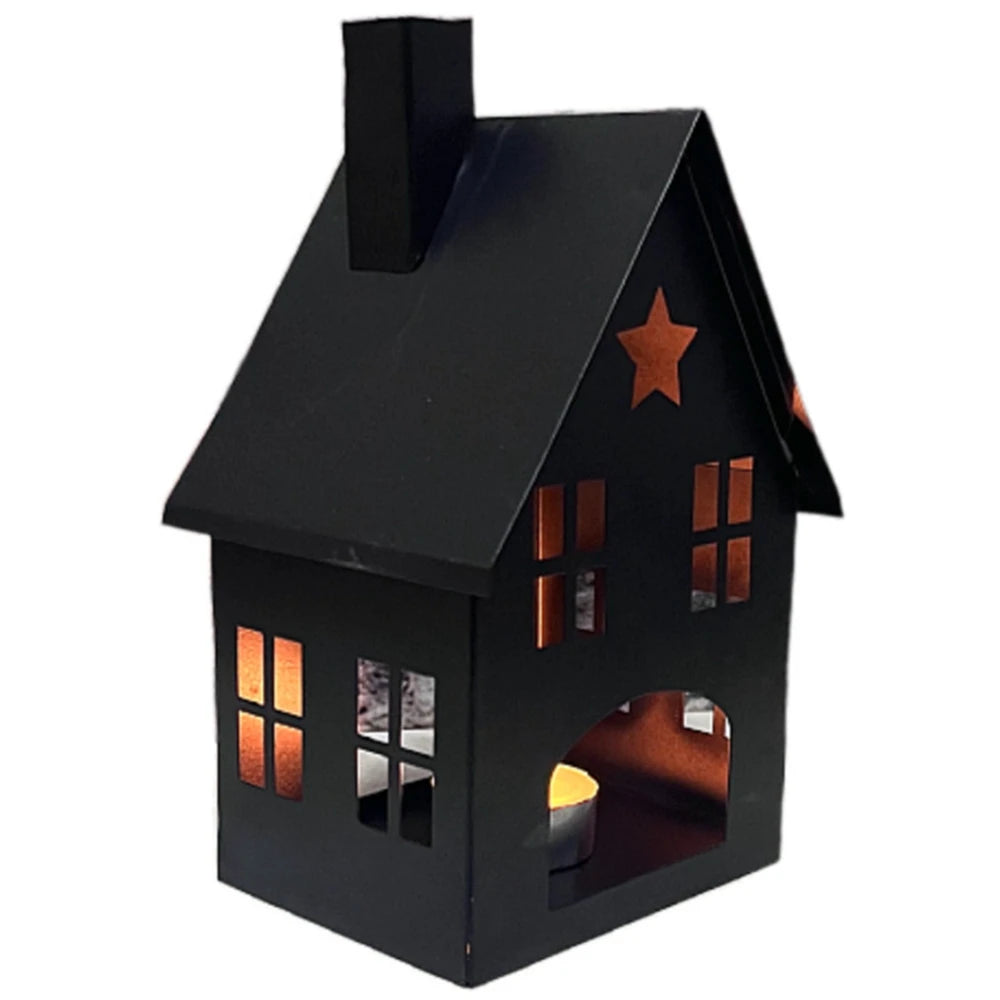 Nordic Hollowed-Out Small House Candle Holder