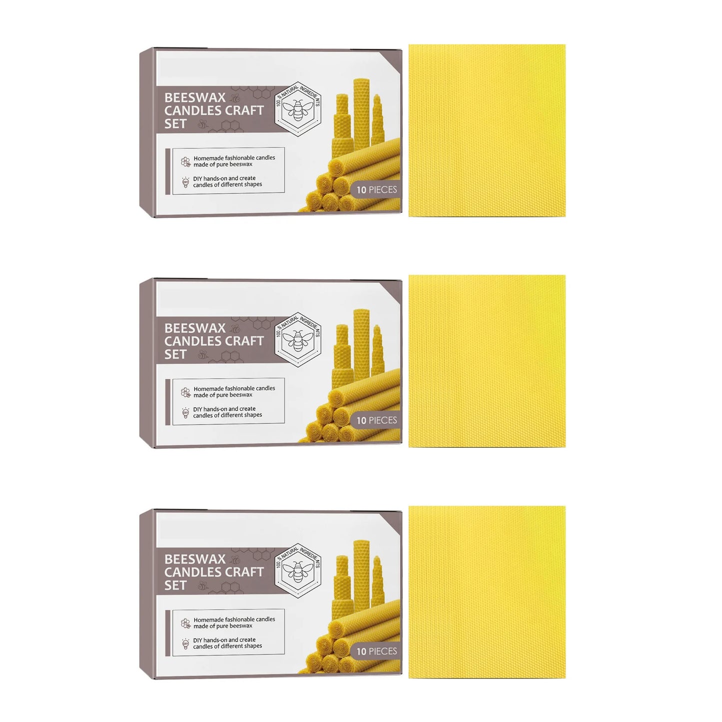 Handmade Beeswax Taper Candles – Craft Set