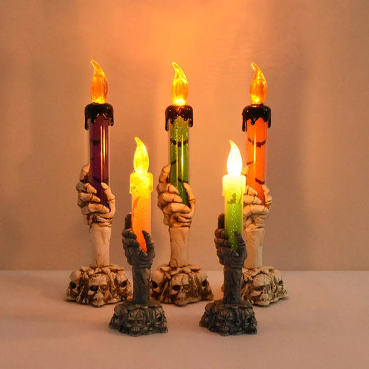 Halloween LED Skeleton &amp; Ghost Hand Candle
