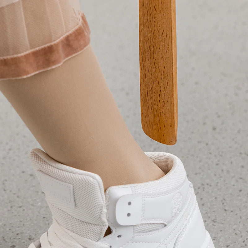 Premium Beech Wood Long Handle Shoehorn