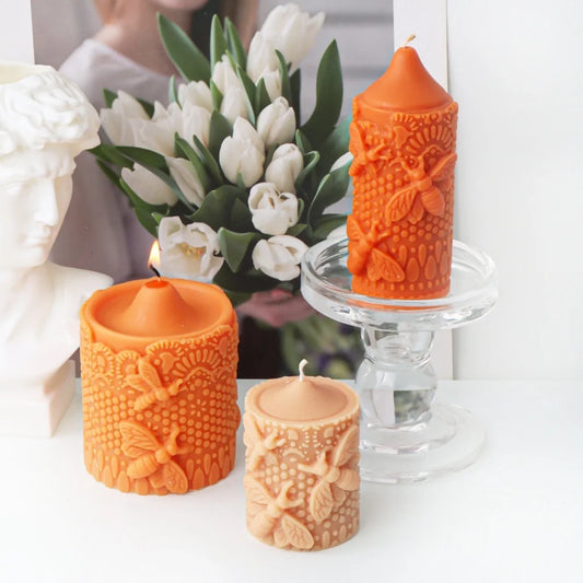 Honeybee Beehive Soybean Wax Pillar Mold
