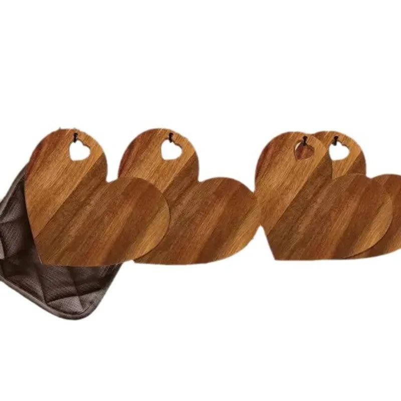 Heart-Shaped Acacia Wood Cheese & Cutting Board