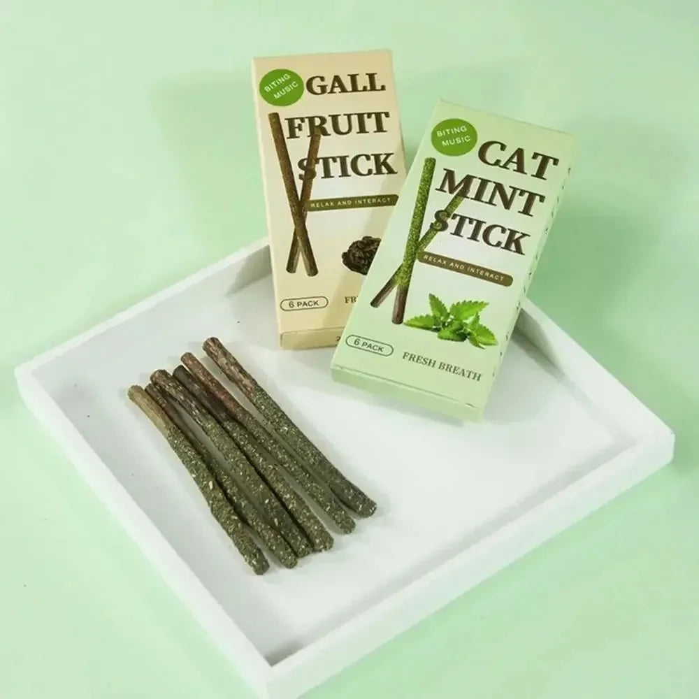 6pcs Natural Cat Stick Mint