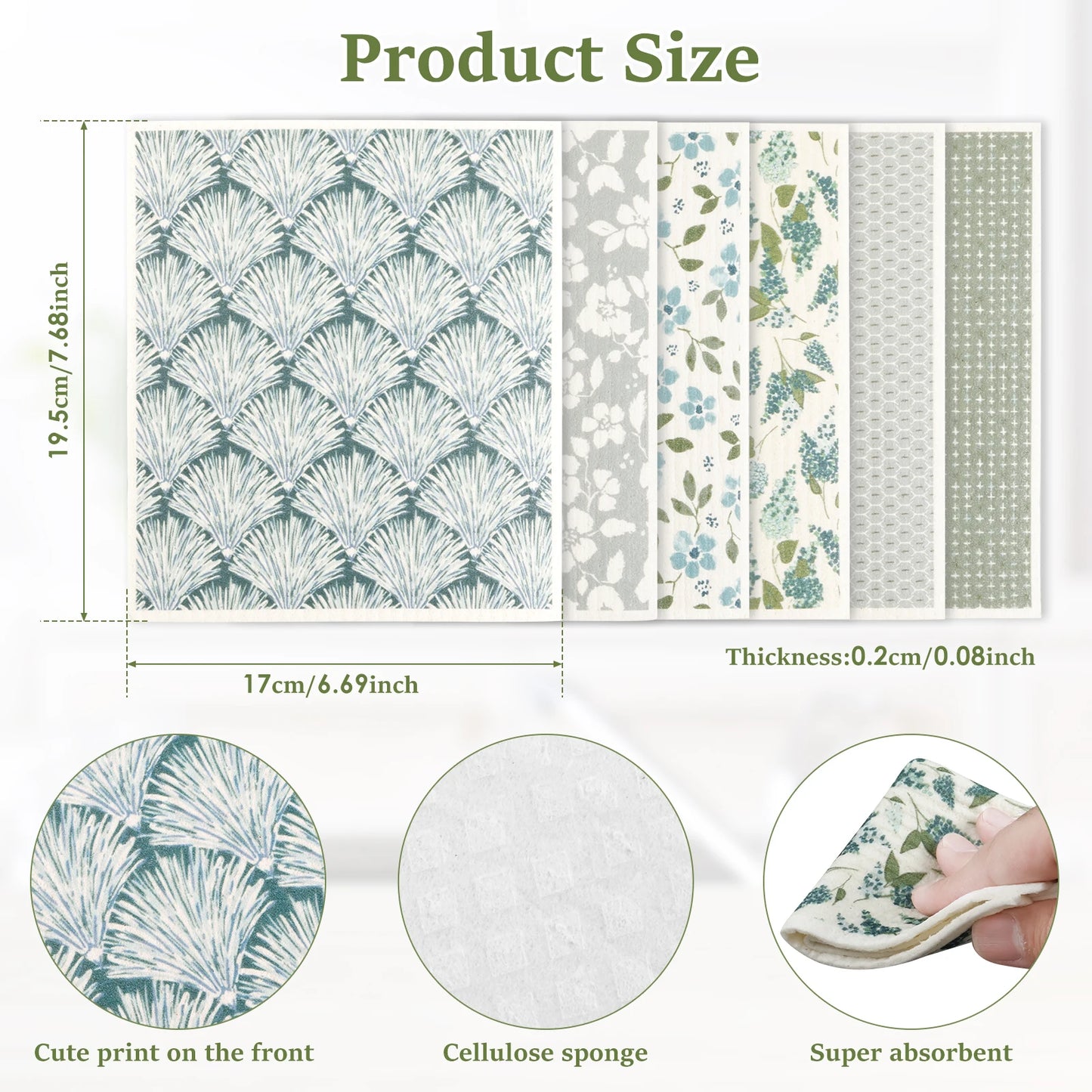 Swedish Reusable Kitchen Towels 6pc